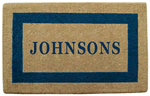 Single Blue Border Personalized Doormat Product Image
