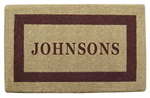 Single Brown Border Personalized Doormat Product Image