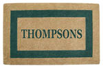 Single Green Border Personalized Doormat Product Image